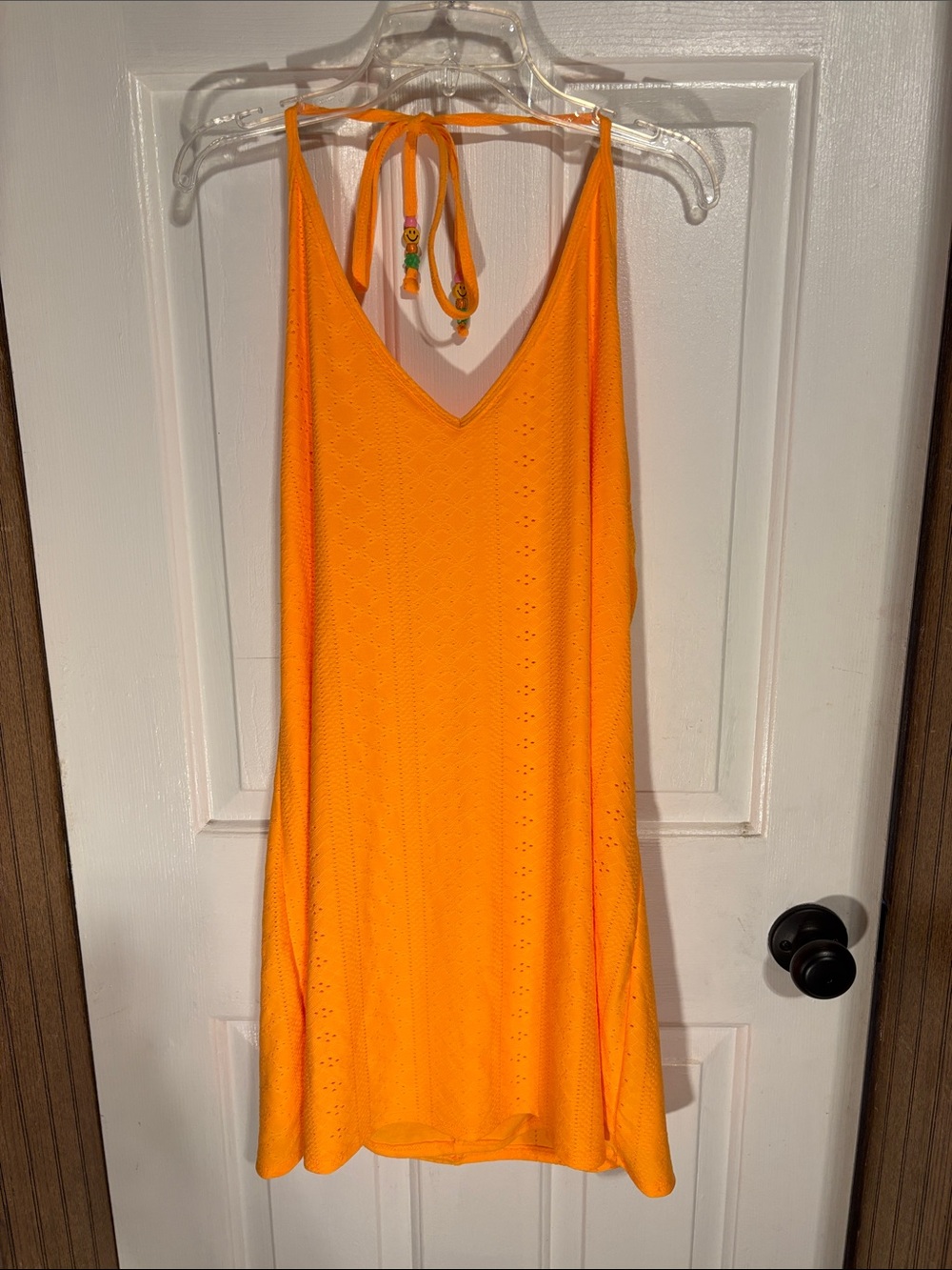 wild fable Bright Orange Backless Halter Sundress